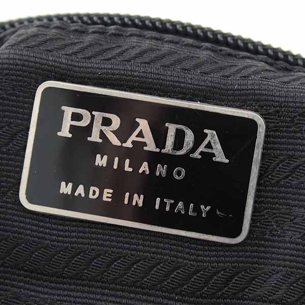 【プラダ】本物 PRADA ショルダーバッグ ベージュ色系 斜め掛け ロゴ三角プレート ナイロン×パイソン メンズ レディース イタリア製