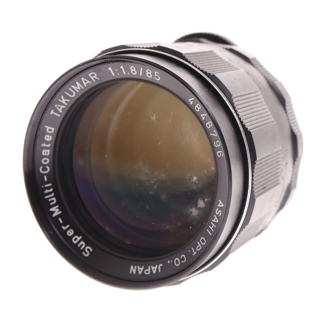 アサヒペンタックス カメラレンズ Super-Multi-Coated TAKUMAR 1:1.8/85 一眼レフカメラ レンズキャップ付き