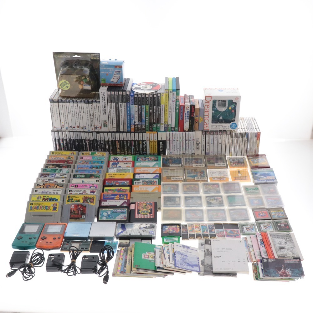 DS 3DS ゲームキューブ PS2 PSP スーパーファミコン ゲームボーイ等 ゲーム機 ソフト コントローラー 大量セット