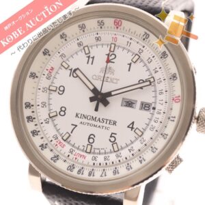 オリエント 腕時計 キングマスター AUTOMATIC EM58-D2 自動巻き メンズ シルバー 箱付き 未使用