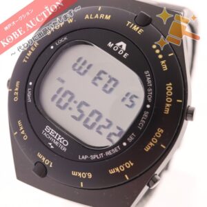 セイコー 腕時計 A825-00B0 ジウジアーロ デジタル クォーツ ブラック 箱付き 未使用