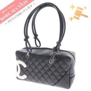 シャネル トートバッグ カンボンライン ボーリング レディース ブラック