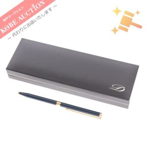 エス テー デュポン ボールペン ツイスト式 ネイビー ゴールド 箱付き