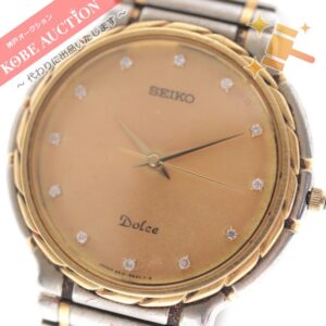 セイコー 腕時計 ドルチェ 5E31-6B40 12Pダイヤ クォーツ 約72g 動作品