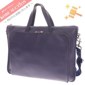 ロエベ ブリーフケース ショルダーバッグ 2WAY 鞄 メンズ ネイビー