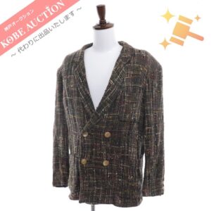 ヨウジヤマモト ジャケット 89SS ダブルボタン ツイード アウター S グリーン