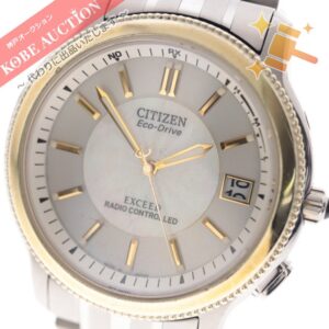 シチズン エクシード 腕時計 H111-T011438 クオーツ 61g シルバー ホワイト