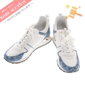 ルイヴィトン スニーカー ランアウェイ LVサークル モノグラム デニム 38 1/2