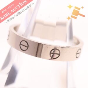 カルティエ ラブリング 指輪 750刻印 61 GU 6007 5.1g 21号 シルバー