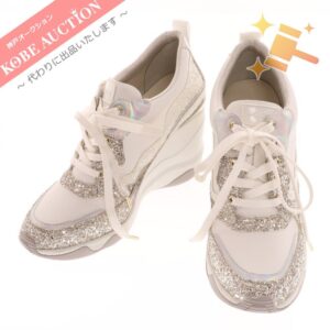 プラスダイアナ ヒールアップスニーカー レディース 25cm ホワイト 未使用