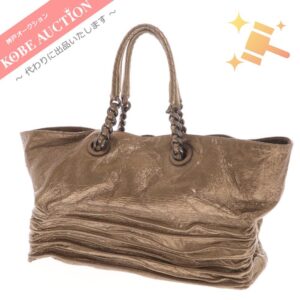 ボッテガヴェネタ トートバッグ ハンド レザー チェーン レディース ゴールド