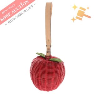 ケイトスペード リンゴ型カゴバッグ ハンド レディース レッド タグ付き 未使用